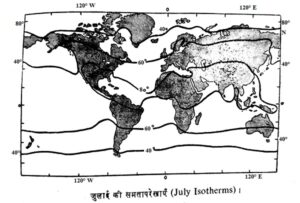 world july isotherms 300x203 - तापान्तर - भूगोल में तापमान की रेंज का अर्थ