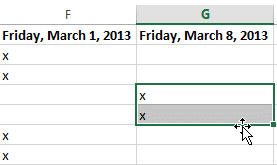 cell drag select - ऍम एस एक्सेल में सेल Cell in MS Excel