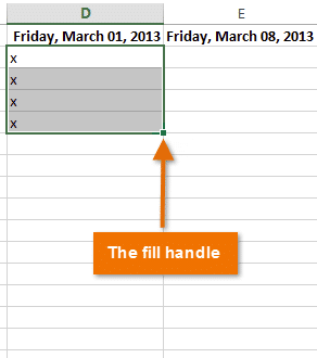 cell fill select new - How to use the Fill Handle