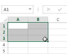 cell select range - ऍम एस एक्सेल में सेल Cell in MS Excel