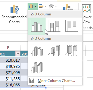 chart create2 choose - एमएस एक्सेल में चार्ट कैसे बनाएं