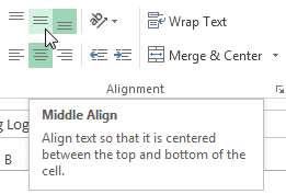 format align vertical choose - Formatting Cells in MS Excel