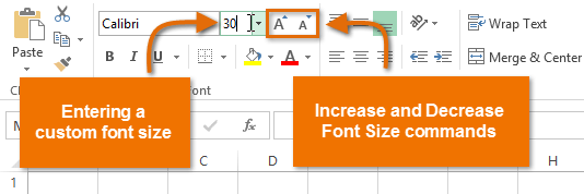 format font size splat comb - Formatting Cells in MS Excel