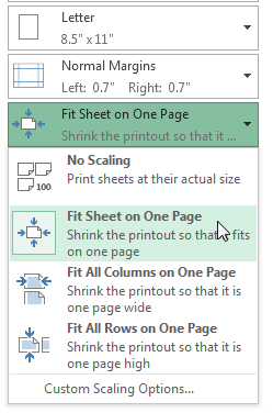 print scaling choose - एमएस एक्सेल में विभिन्न विकल्पों के साथ वर्कबुक कैसे प्रिंट करें